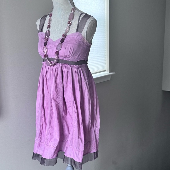 LOFT Gorgeous Cotton Babydoll Dress and Matching Necklace Set -  Size 4 - Picture 5 of 12